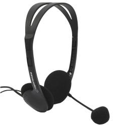 Auscultadores Headset EH102 c/ Micro (Preto) - ESPERANZA