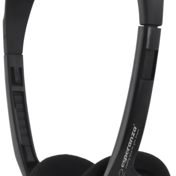 Auscultadores Headset c/ Fios EEH119 (Preto) - ESPERANZA