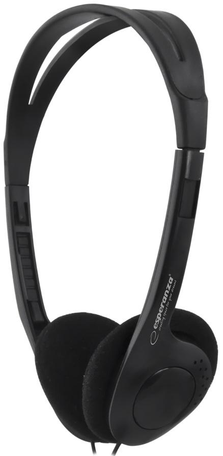 Auscultadores Headset c/ Fios EEH119 (Preto) - ESPERANZA