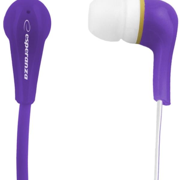 Auriculares Lollipop c/ Fios Stereo (Violeta) - ESPERANZA