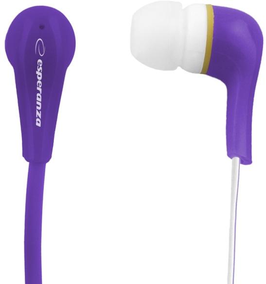 Auriculares Lollipop c/ Fios Stereo (Violeta) - ESPERANZA