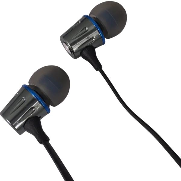 Auriculares Stereo c/ Fios e Microfone (Grafite/Azul) - ESPERANZA