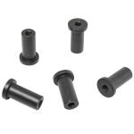 Conjunto de ferragens para porta deslizante dupla Suporta 90 kg 200 cm de comprimento Preto
