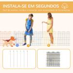 Parque para Animais de Estimação Parque para Cães Dobrável com 6 Painéis para Jardim Pátio Exterior Ø120x60 cm Multicor