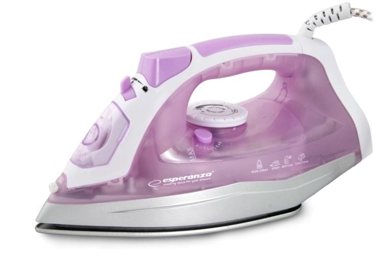 Ferro de Engomar a Vapor 2400W (Roxo/Branco) - ESPERANZA