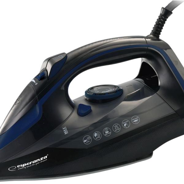 Ferro de Engomar a Vapor Rayon 2600W (Preto) - ESPERANZA