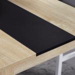 Mesa de Sala de Jantar para 4 - 6 Pessoas Estilo Moderno com Bancada de Melamina de Madeira Carga 50 kg 120x69x75 cm Madeira e Preto