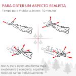 Árvore de Natal 150 cm Árvore de Natal Artificial Nevada com 120 Luzes LED 263 Ramos Verde e Branco