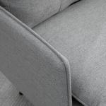 Poltrona Sala de Estar Poltrona Relax com Apoio para os Braços Assento Acolchoado e Pés de Aço 76x68x80 cm Cinza