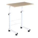 Mesa de computador para Hogar escritorio Altura Ajustável Mesa Compacta com Rodas 60x40x68 - 78cm Cor Branco