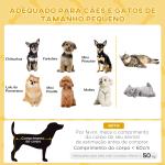 Cama Elevada para Gatos Cama para Cães Miniatura com Almofada Lavável Corda de Seagrass Estrutura de Madeira Ø48x24,5 cm Bege