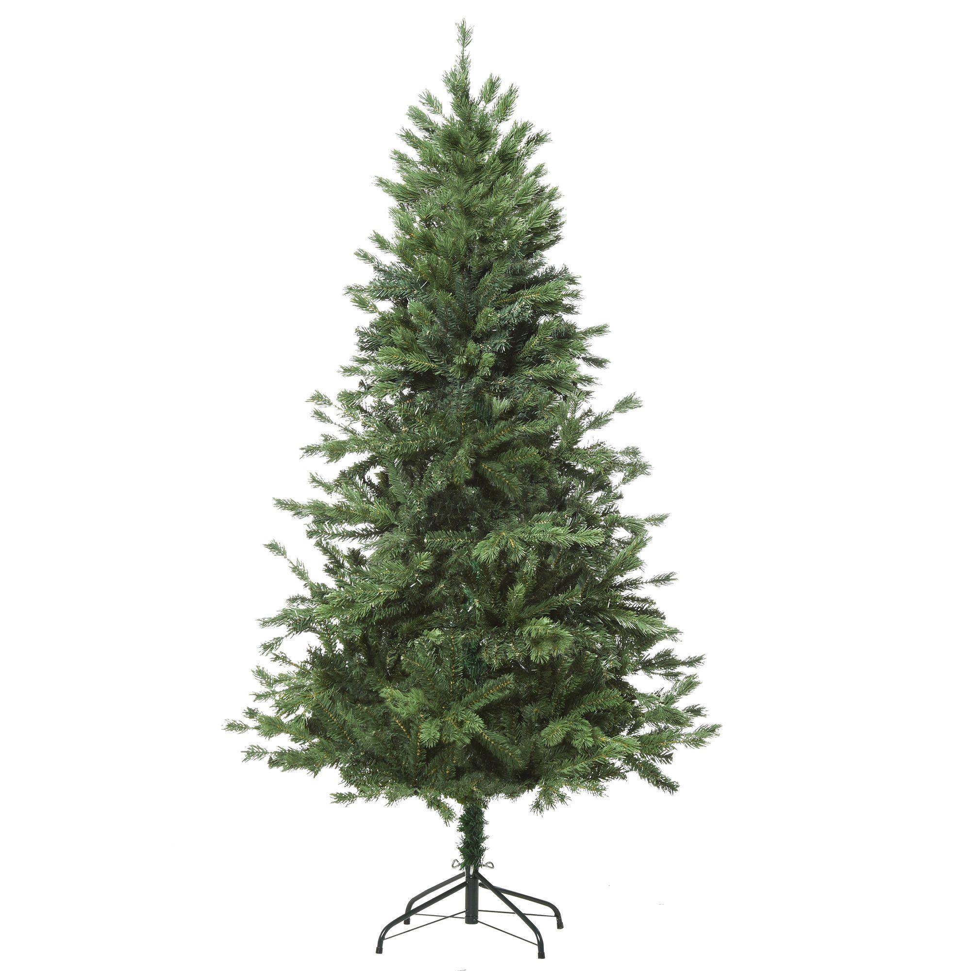 Árvore Artificial de Natal 150cm com Base Dobrável 440 Galhos PE Tridente e PVC Individual Árvore de Natal Decorativa Exterior Interior Ø75x150cm Verde