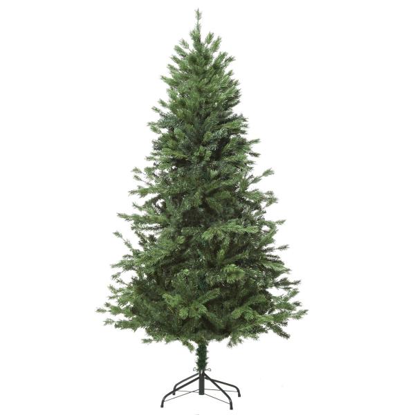 Árvore Artificial de Natal 150cm com Base Dobrável 440 Galhos PE Tridente e PVC Individual Árvore de Natal Decorativa Exterior Interior Ø75x150cm Verde