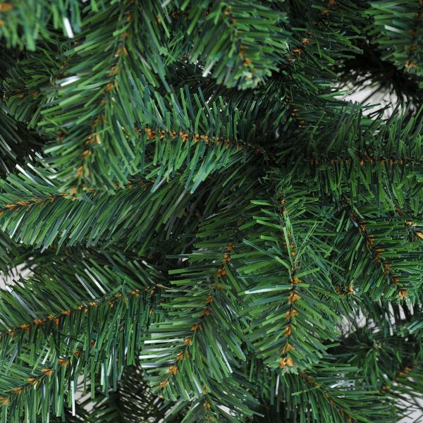 Árvore de Natal Artificial 210cm Ignífugo com 631 Ramos de PVC e Suporte de Metal Decoração de Natal para Interiores Verde
