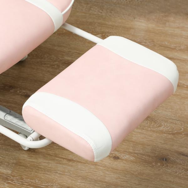 Cadeira Gaming Cadeira de Escritório Reclinável Apoio para os Pés Retrátil Suporte Lombar e Almofada para a Cabeça 63x63x115,5 - 123 cm Rosa