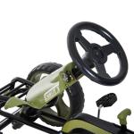 Go - Kart a pedais para crianças acima de 3 anos com freio embreagem assento ajustável máx. 35 kg 105x54x61cm Verde