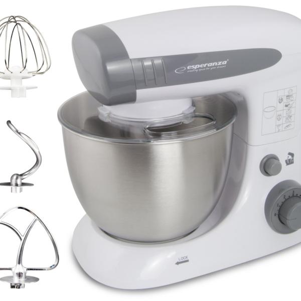 Robot de Cozinha / Processador de Alimentos 4L 800W (Branco) - ESPERANZA