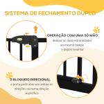 Barreira de Segurança para Cães com Largura Ajustável 74 - 100 cm e Extensões para Escadas e Portas Preto