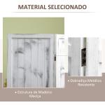 Biombo Dobrável de 4 Painéis Separador de Ambientes Elegante para Dormitórios Sala de Estar 160,5x170cm Branco Rústico
