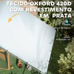 Galinheiro para Exterior 3x3,4x1,9 m Galinheiro de Aço Galvanizado com Cobertura Anti - UV Gaiola para 10 - 15 Galinhas Prata