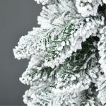 Árvore de Natal Artificial Nevada com 523 Ramos Suporte de Aço Dobrável Decoração para Casa Festas Ø74x180 cm Verde