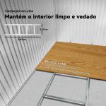 Abrigo de Jardim Exterior 4,83 m² 277x195x192 cm Abrigo e Jardim Metálico para Armazenamento de Ferramentas com Base Incluída e 4 Janelas Castanho