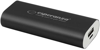 PowerBank Hadron 4400mAh (Preto) - ESPERANZA