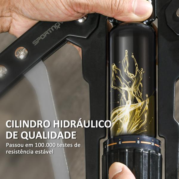 Extensor de Peito com Resistência Ajustável 10 - 200 kg para Treino em Casa 43x16x5 cm Preto
