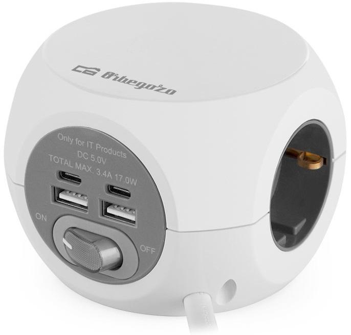 Tomada Inteligente c/ USB - A e USB - C - ORBEGOZO