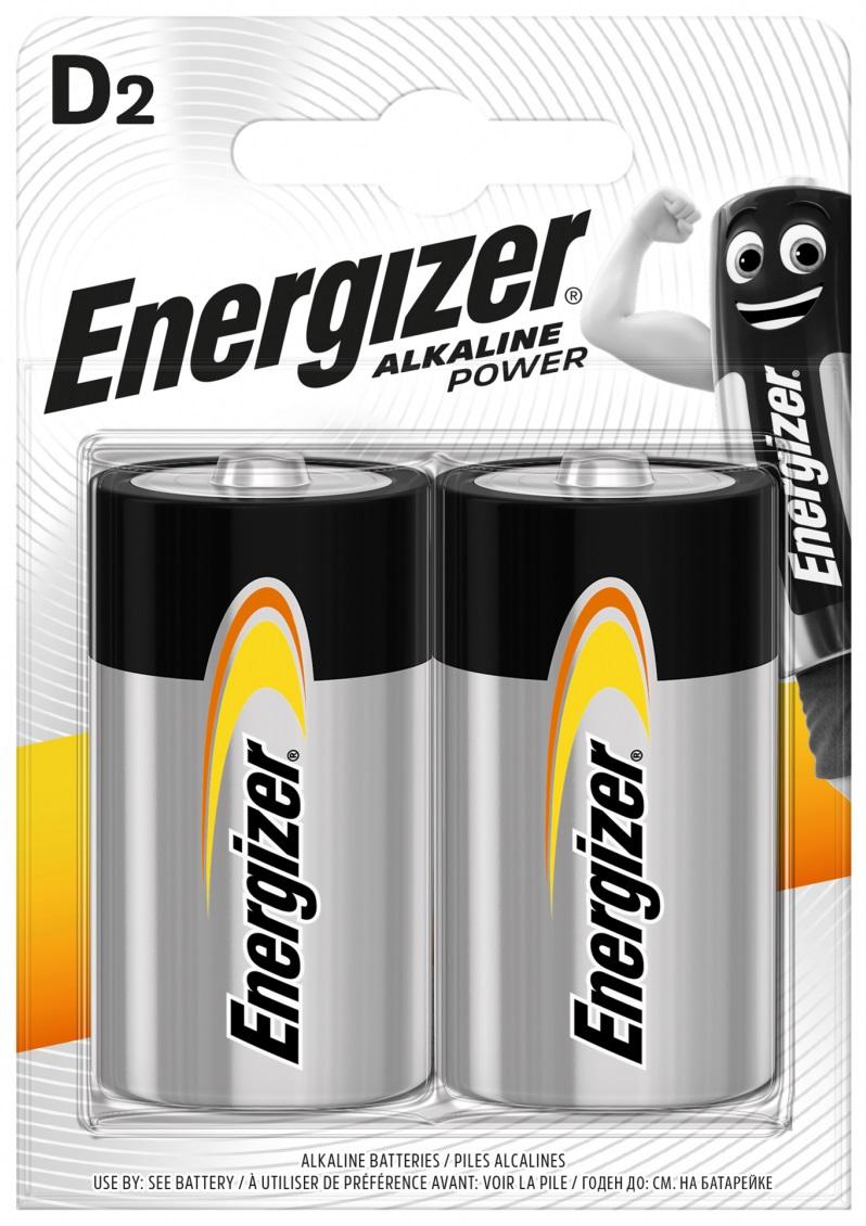 Blister 2 Pilhas Alcalinas 1,5V D / LR20 - ENERGIZER