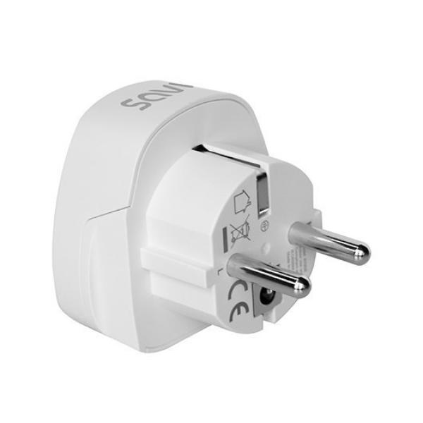 UK TO SPAIN TRAVEL PLUG ADAPTER SAVIO AP-02