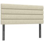 Cabeceira de Cama 140 cm Altura Ajustável em 3 Níveis 106/116/126 cm Estofada em Linho Bege