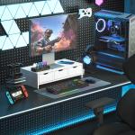 Suporte Elevatório para Monitor de Secretária com 3 Gavetas para PC e Portátil 51x24x13 cm Branco