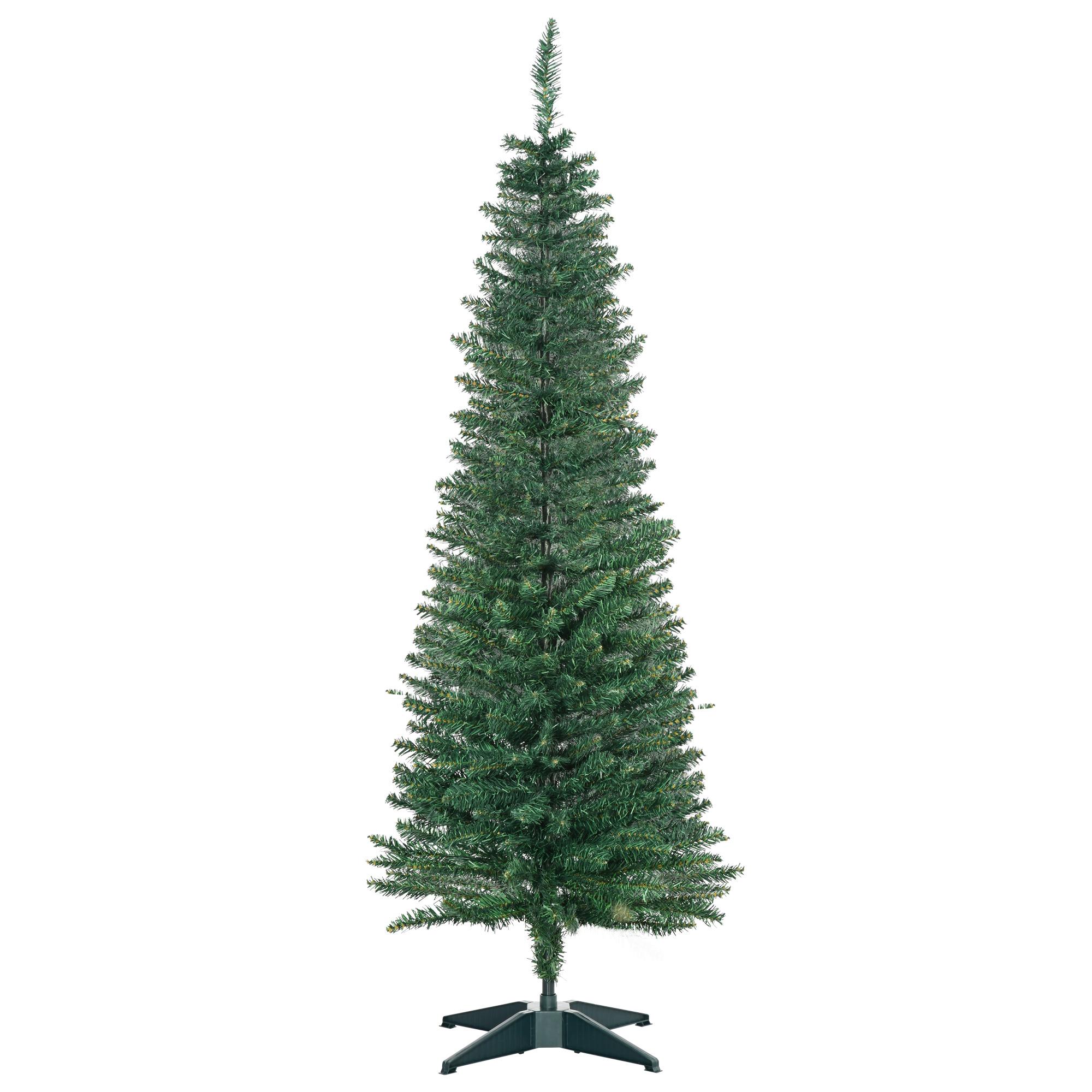 Árvore de Natal Artificial 150cm Ignífugo com 294 Pontas de Ramo PVC Decoração de Natal para Interiores Verde