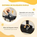 Barreira de Segurança Ajustável com Porta Pequena, Fecho Automático e Sistema de Bloqueio Duplo 74 - 80 x 104,1 cm Preta