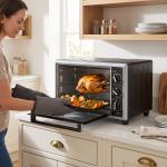 Mini Forno Elétrico de Bancada 46 L com Convecção Espeto Giratório e Temporizador 1800 W