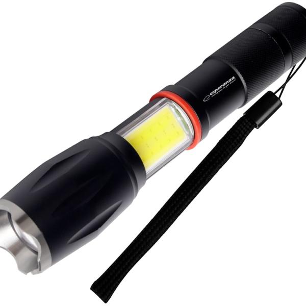 Lanterna de Mão LED Dione 3W 2500lm c/ Luz COB Lateral - ESPERANZA