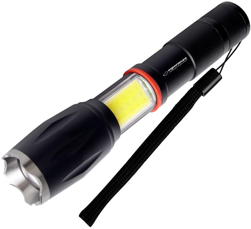 Lanterna de Mão LED Dione 3W 2500lm c/ Luz COB Lateral - ESPERANZA