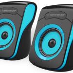 Colunas 2.0 Stéreo USB (Preto/Azul) - ESPERANZA