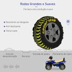 Quadriciclo para crianças acima de 12 meses com sons de luzes 60x38x42 cm Azul