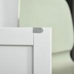 Carrinho de Cozinha com Rodas 2 Gavetas 3 Portas Prateleiras Ajustáveis e Barra para Sala de Jantar 121x46x91 cm Branco