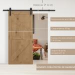 Kit de acessórios para porta de correr deslizante Conjunto de peças de metal Trilhos de rolo de aço carbono