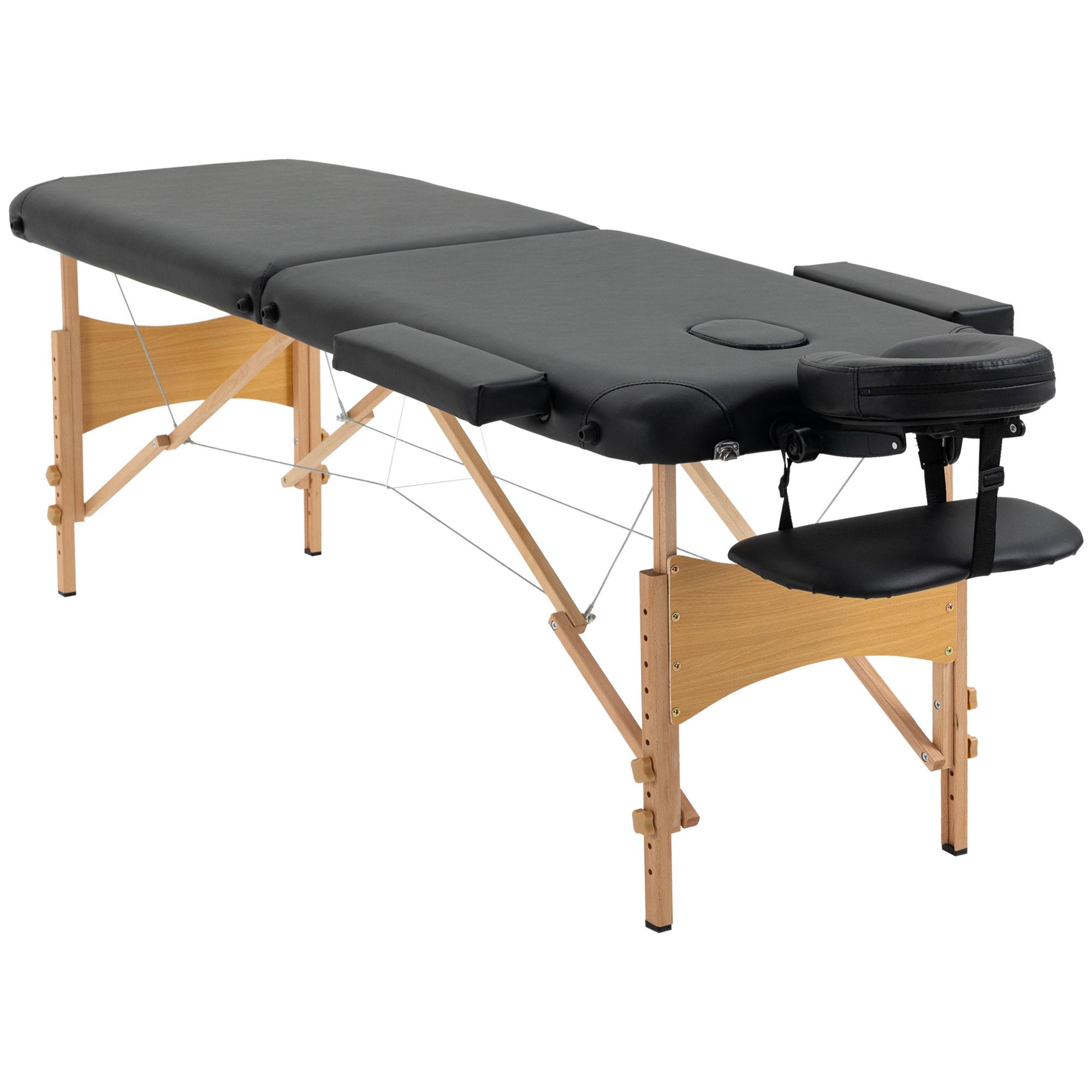Marquesa de Massagem Dobrável Marquesa com Altura Ajustável 67 - 92cm Desenho Ergonómico Fácil de Transportar 210x81x67 - 92 cm Preto
