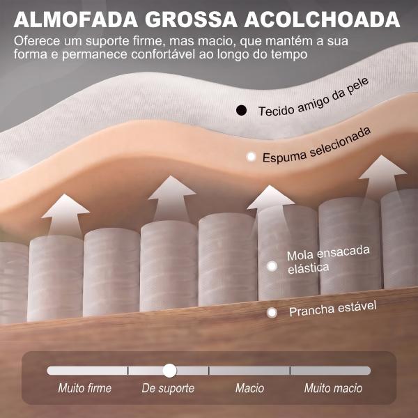 Poltrona de Sala de Estar Poltrona Moderna para Dormitório com Pés de Madeira Poltrona Individual 74x86x102 cm Creme
