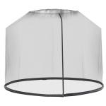 Rede Mosquiteira para Chapéus de Sol de Jardim Ø3m Cobertura de Rede de Chapéu de Sol com Zíper e Tubo Enchido com Água para Terraço Balcão Exterior Preto