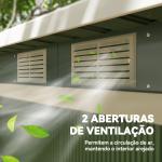 Abrigo de Jardim 280x130x172cm Abrigo de Exterior de Aço Galvanizado com Porta Corredeira e Ventilações Verde Claro