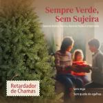Árvore de Natal Artificial 180 cm com 1687 Ramos e Base Metálica Dobrável, Realista e Frondosa, Verde