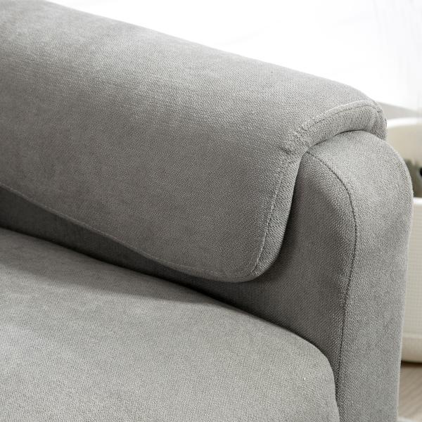 Poltrona Relax Reclinável Elétrica Giratória e Basculante com Apoio para os Pés Ajustável Controlo Remoto 86x89x99 cm Cinzento Claro