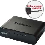 Switch de Rede 5 Portas Gigabit (Preto) - EDIMAX
