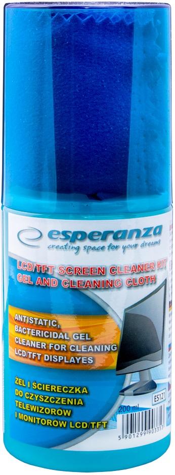 Kit de Limpeza p/ Ecrãs LCD/TFT/Plasma (Spray + Pano de Microfibras) - ESPERANZA